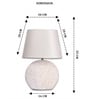 White Table Lamp With Modern Design With Fabric Lampshade Ceramic Base