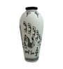 White Terracotta Handpainted Warli Tapered Shaped Vase