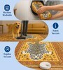 White Tiger Multicolor Printed Polyester 3 X 5 Feet Machine Made Carpet