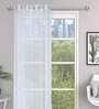 White Tissue Sheer 5 Feet Eyelet Curtain (Set of 2)