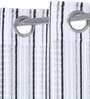 White Tissue Light Filtering 9 Feet Eyelet Curtain (Set of 2)
