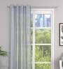 White Tissue Light Filtering 9 Feet Eyelet Curtain (Set of 2)