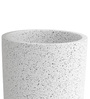 White TPC Marble Round 14 Inches Planter