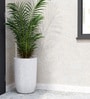 White TPC Marble Round 18 Inches Planter
