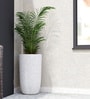 White TPC Marble Round 24Inches Planter