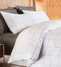 White Geometric 100% Cotton Duvet Cover