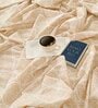 Beige Traditional 200 TC Cotton King Sized Bedsheet with 2 pillow cover