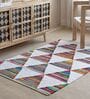 White Traditional Hand Woven 6 Ft X 4 Ft  Dhurrie