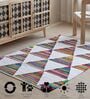 White Traditional Hand Woven 6 Ft X 4 Ft  Dhurrie