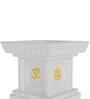White TULISI Marble Square Shaped 1 Planter