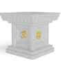 White TULISI Square Shaped 1 Planter