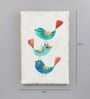 White Tweeting Birds Digital Printed Marble Wall Plate