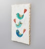 White Tweeting Birds Digital Printed Marble Wall Plate