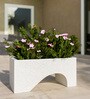 White UCTR Marble rectangular 2411 Planter