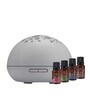 White Ultrasonic Aroma Diffuser & Humidifier with 4 Assorted fragrance Oils