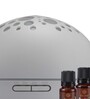 White Ultrasonic Aroma Diffuser & Humidifier with 4 Assorted fragrance Oils