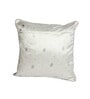 White Velvet Abstract 16x16 inches Cushion Covers (Pack of 2)