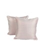 White Velvet Abstract 16x16 inches Cushion Covers (Pack of 2)