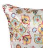 White Velvet Floral 16x16 inches Cushion Covers (Pack of 2)