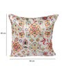 White Velvet Floral 16x16 inches Cushion Covers (Pack of 2)
