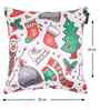 White Velvet Tradiional 16X16 Inches Cushion Covers (Pack of 5)