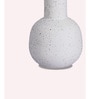White Vertical Channel Tufting Ceramic Amphora Shaped Vase