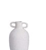White Vertical Channel Tufting Ceramic Amphora Shaped Vase