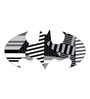 White Vinyl DC Comcics Abstract Batman Logo Matte Finish Wall Sticker