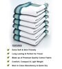 White Patterned 210 GSM Cotton Bath Towels (Set of 6)