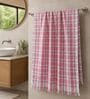 Pink Checkered Cotton 210 GSM Bath Towel