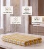 Yellow Checkered Cotton 210 GSM Bath Towel