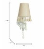 White Wall Sconce with Tassel Shade and Crystal Accents