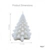 White Wax Christmas Tree Candle