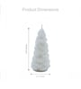 White Wax Christmas Tree Candle