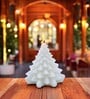 White Wax Christmas Tree Candle