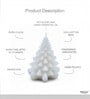 White Wax Christmas Tree Candle