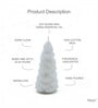 White Wax Christmas Tree Candle