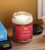 Soy Wax Merry Christmas Scented Candle In Glass Jar
