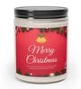 Soy Wax Merry Christmas Scented Candle In Glass Jar