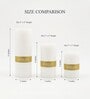 White Wax Pillar Candles Set Of 3