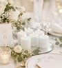 White Wax Pillar Candles Set Of 6