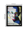 White Wood "Abstract Mahatma Gandhi" Textured Paper Scratch & Dust Proof Framed Art Print