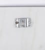 White Wood And Marble Big Leaf Hand Painted Wall Accent