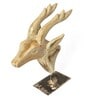 Deer Down Face White Wood Figurine