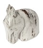Horse Head Small White Wood Figurine