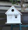 White Wood Decorative Designer Bird House
