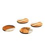 Epoxy- Moon Mist Brown & White Resin & MDF (Set of 4) Table Coaster