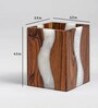 Moon Mist White Wood Epoxy Pen Holder