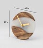 White Wood-Epoxy Moon Mist Table Clock