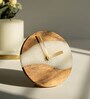White Wood-Epoxy Moon Mist Table Clock